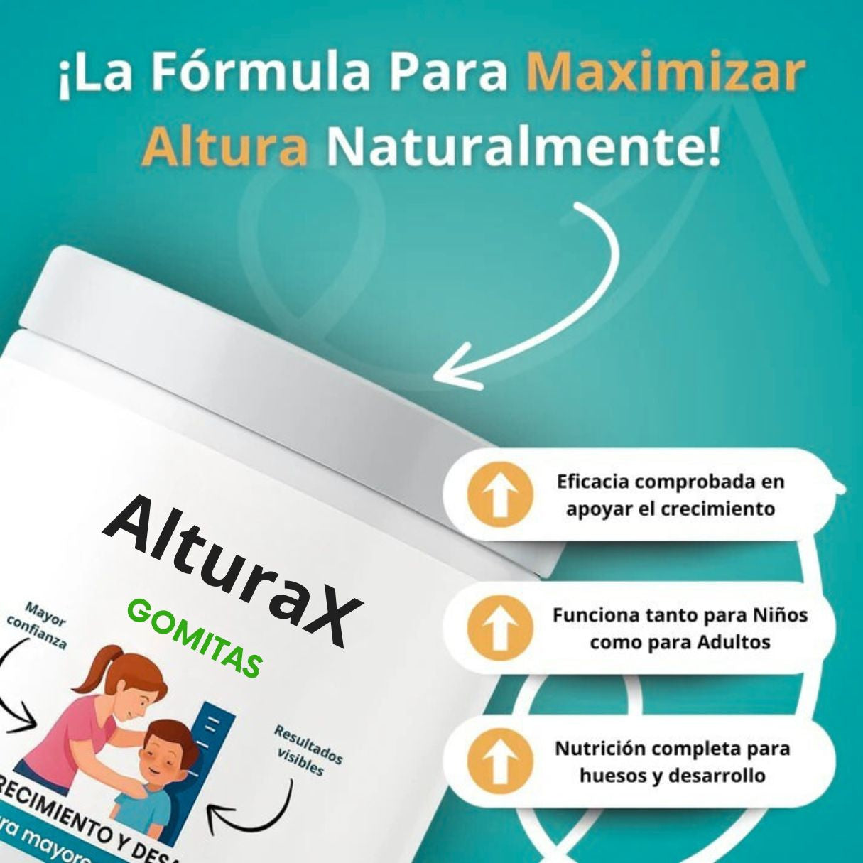 Gomitas para el crecimiento Oseo natural - AlturaX