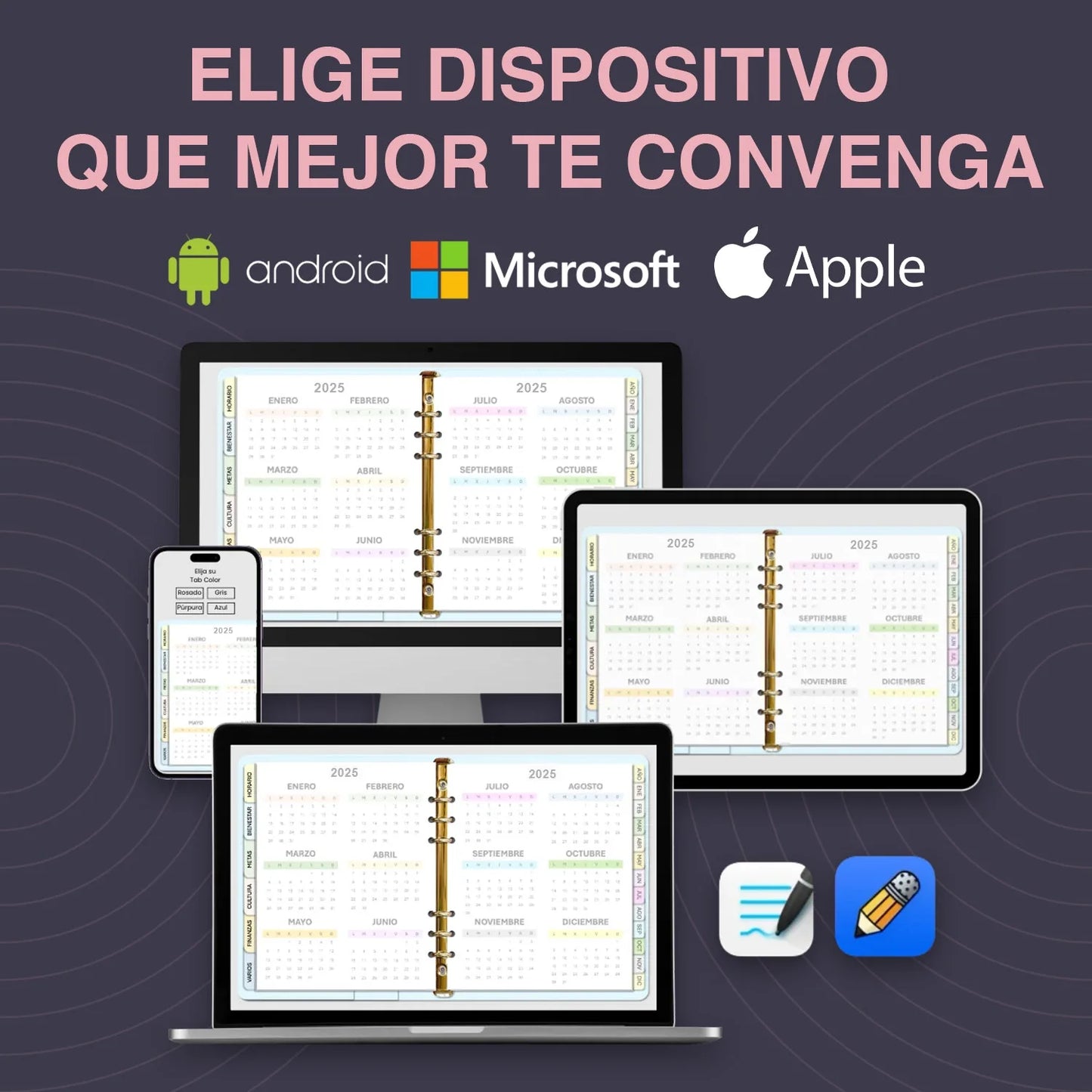 Planificador Digital + Agenda digital 2026 + OBSEQUIOS