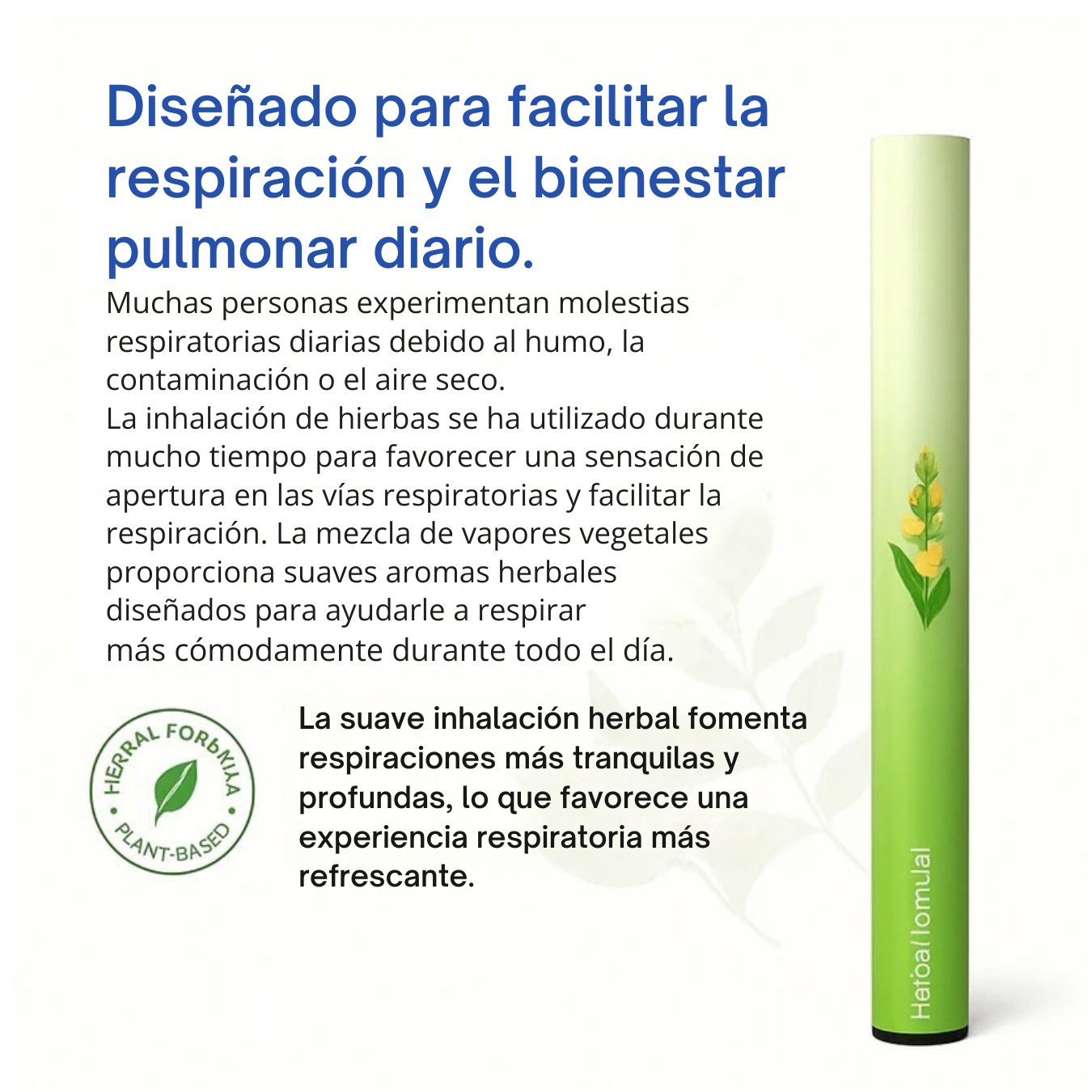 Stick Herbal Relajante: Alivia la respiración, desintoxica y refresca el aliento